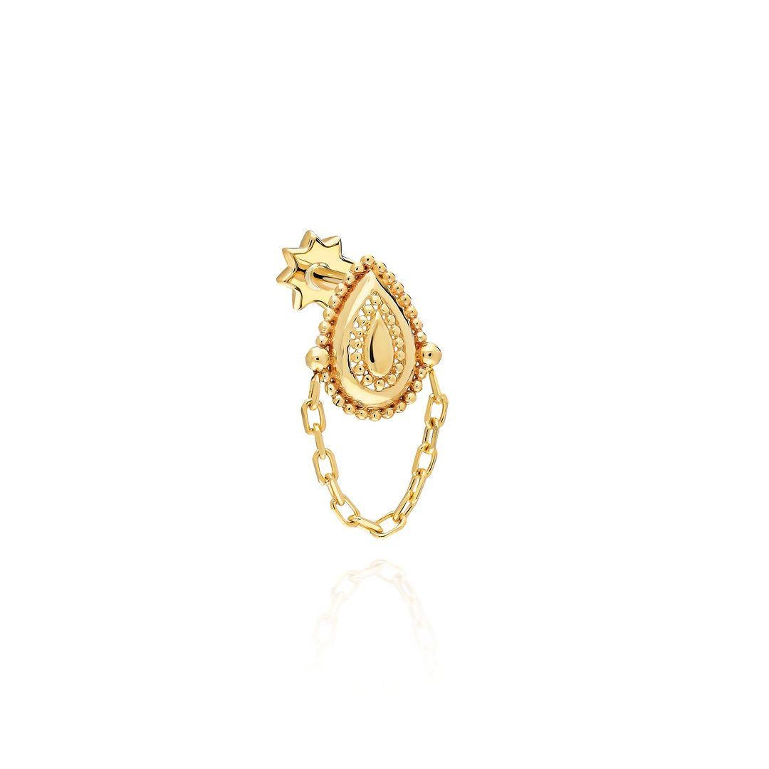 925 ayar gümüş gold piercing