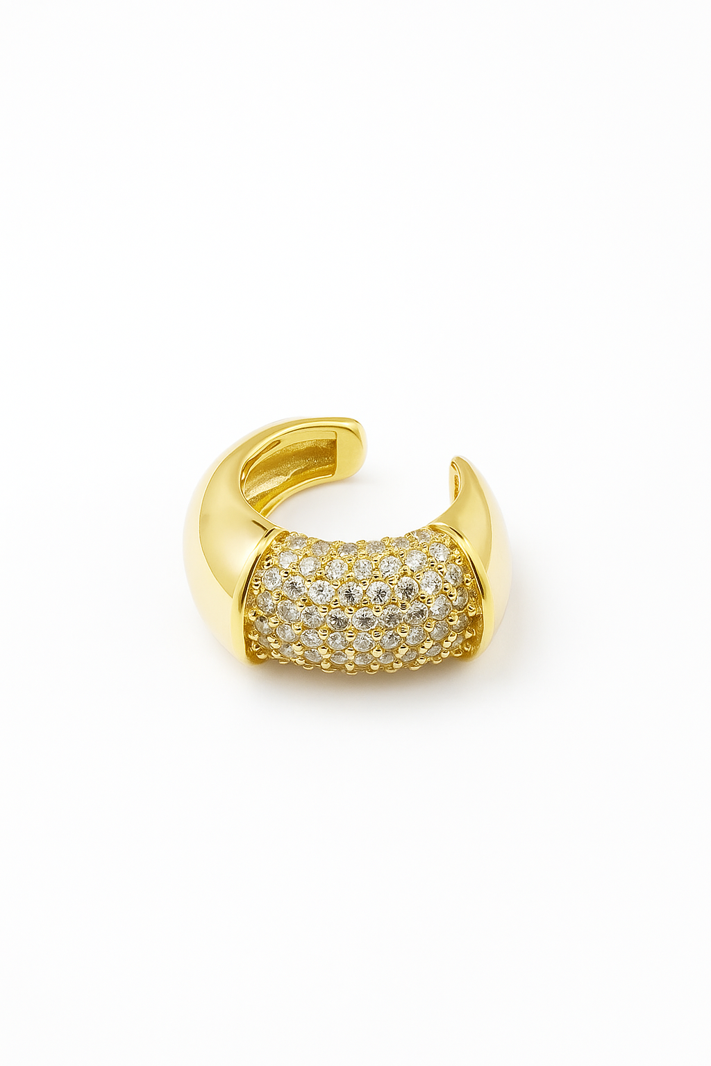 Mikro Taş Kaplama Modern 925 Ayar Gümüş Ear Cuff