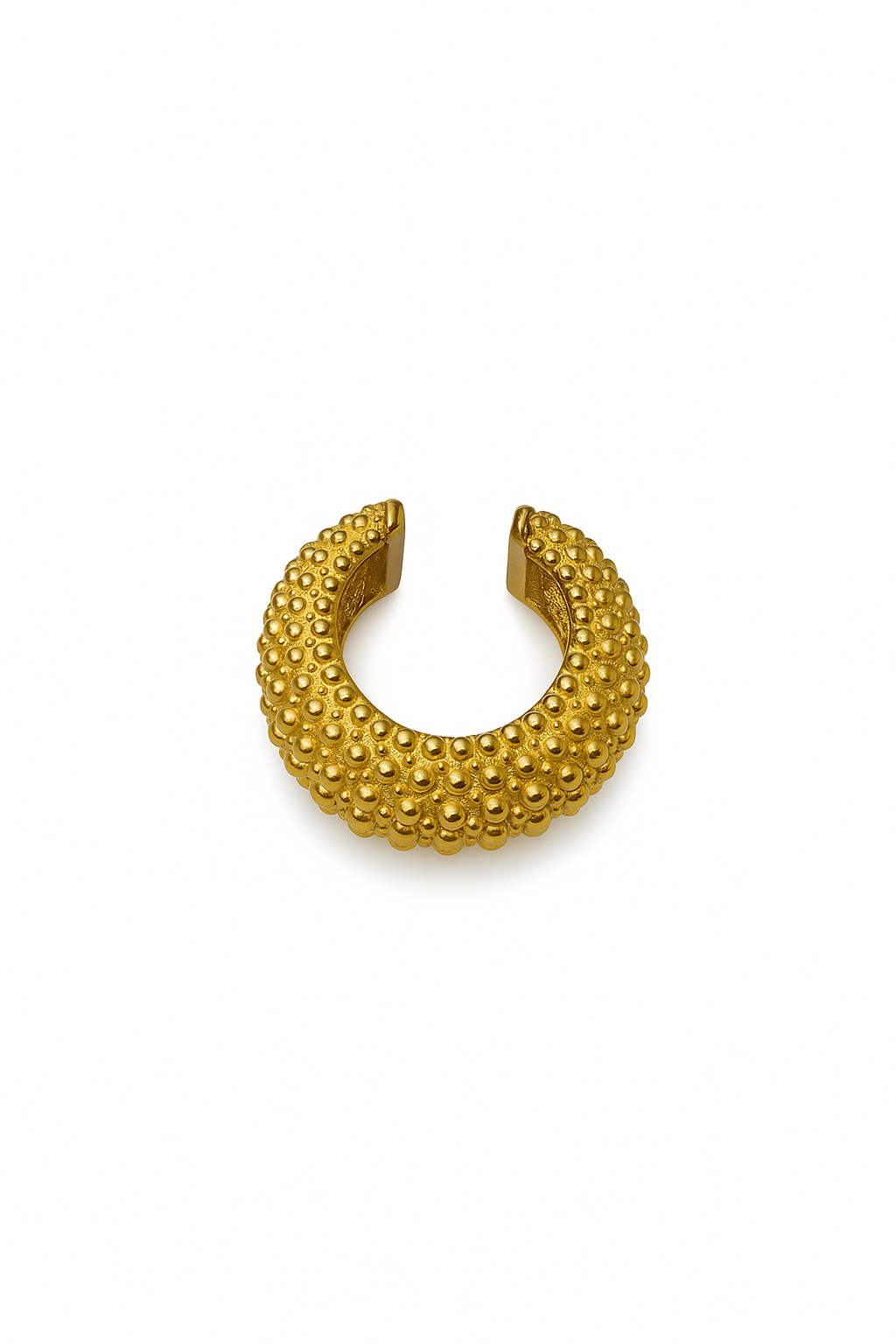 Kabartma Dokulu Modern 925 Ayar Gümüş Ear Cuff
