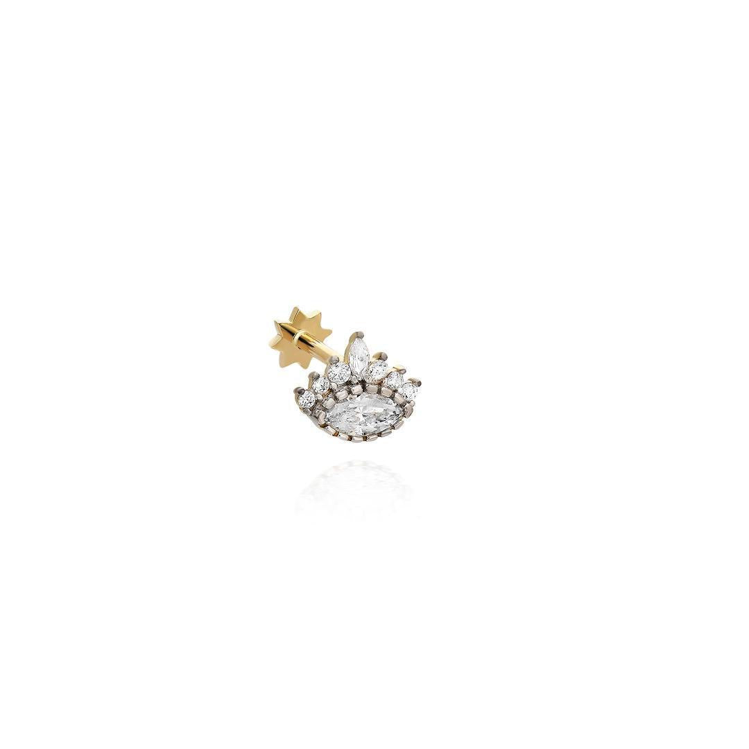 925 ayar gümüş gold piercing