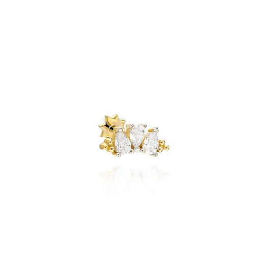 925 ayar gümüş gold piercing
