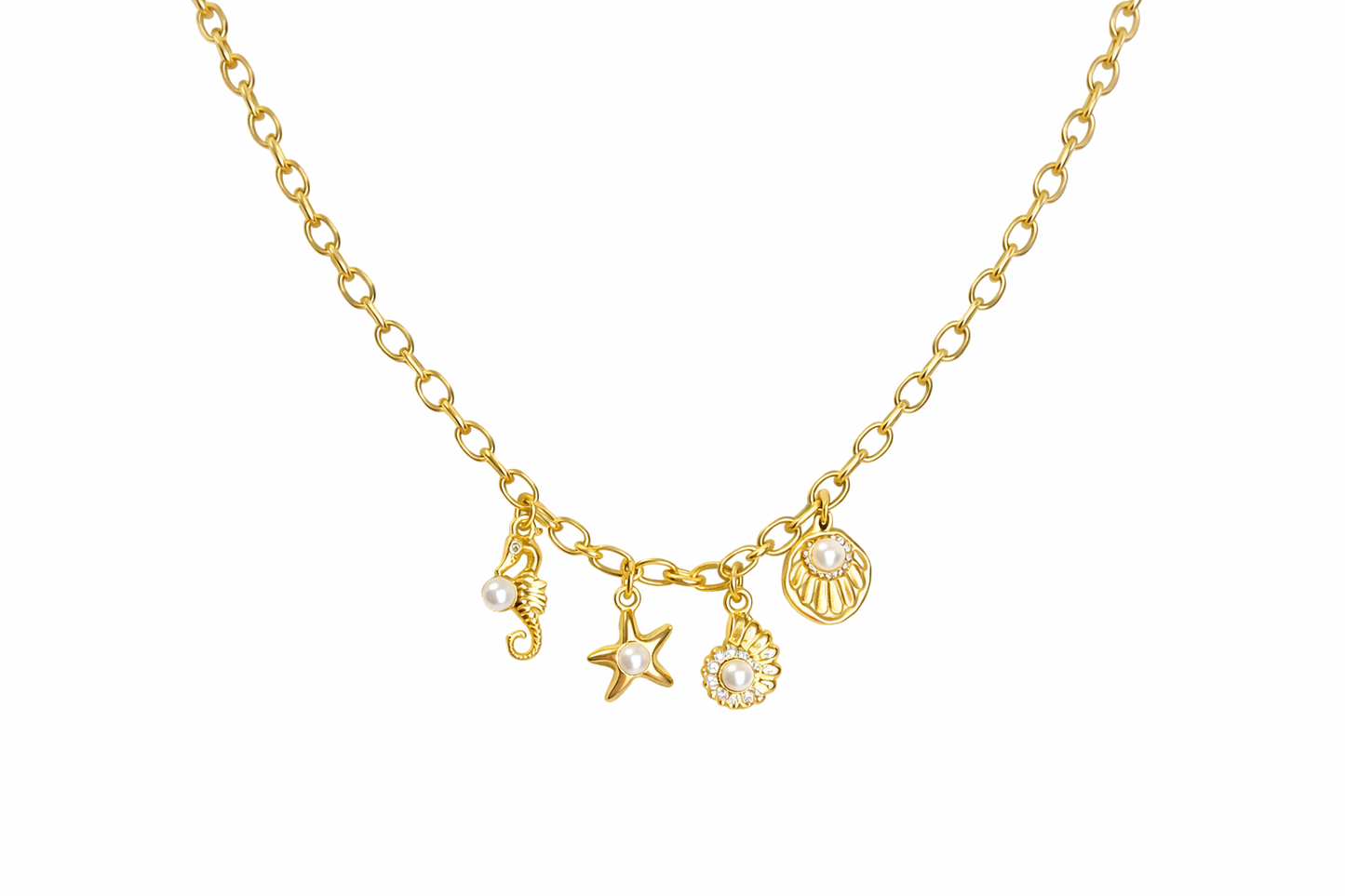 Charm İnci Marin Şans Kolye
