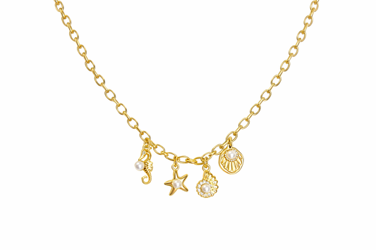 Charm İnci Marin Şans Kolye
