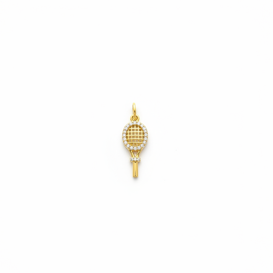 Altın Kaplama Raket Charm