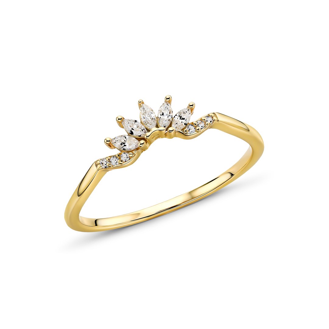 Queen 3lü Gold Yüzük Set